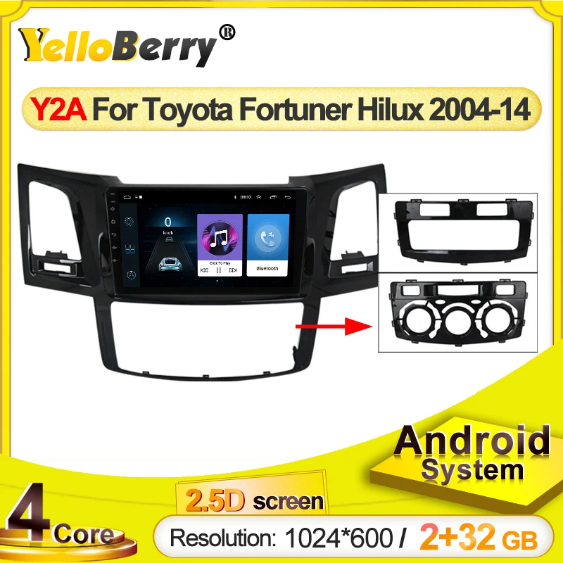 1024*600P Android 9.0 2G 32G Авто GPS радио для Toyota Fortuner Hilux 9 0 2007 2012 2015 мультимедиа BT IPS экран Carplay