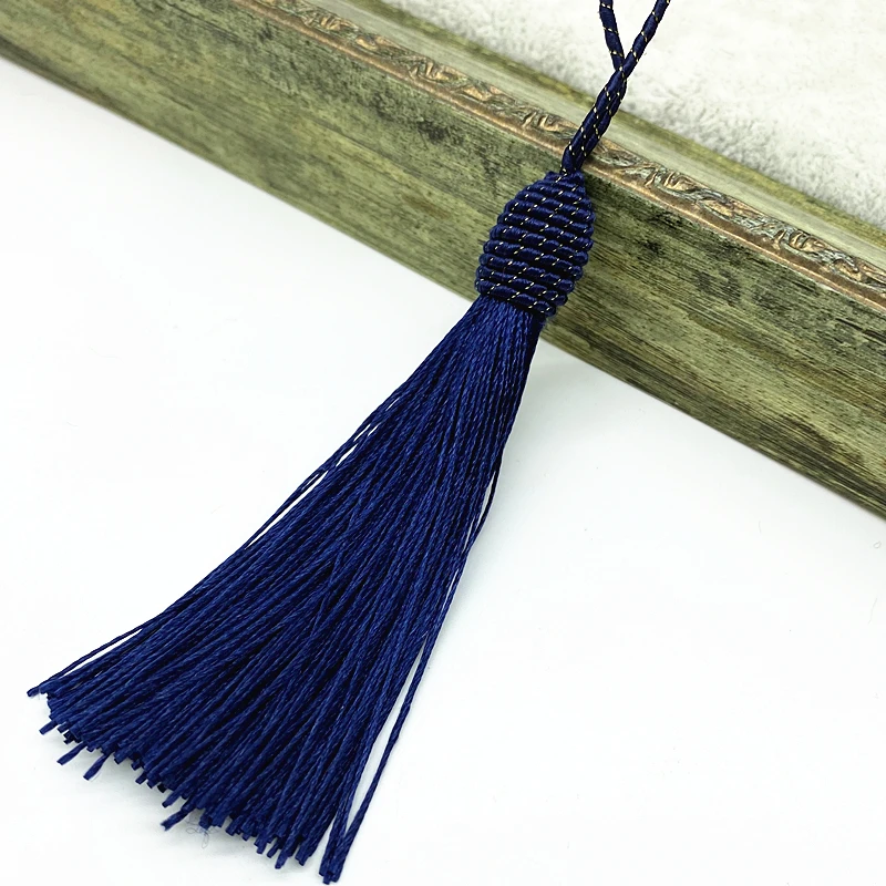 6 개/몫 15cm 교수형 밧줄 실크 Tassels 프린지 바느질 Bang Tassel 트림 키 Tassels DIY Embellish 커튼 액세스