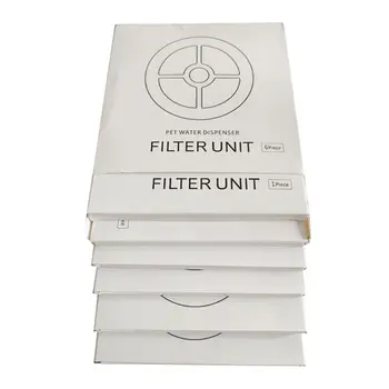 

6pcs Pet Water Fountain Replacement Dispenser Activated Carbon Filter for Cat Dog Drinking Bowl Dish