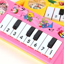 Мини 8 клавишная электронная клавиатура со снежинками Вибрация звук делая электронную клавиатуру маленькая рука музыка пианино умная музыкальная игрушка