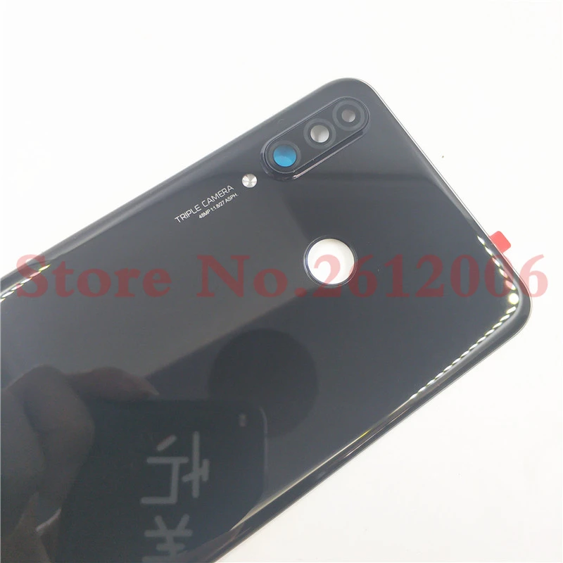 Для huawei P30 Lite крышка батареи+ камера Стекло Объектив 24MP/48MP для huawei nova 4e задняя дверь Замена Ремонт Запчасти