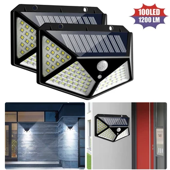

Solar Powered Motion Sensor Wall Light IP65 Waterproof Outdoor 3 Smart Modes Adjustable Garages Driveway Porches Light