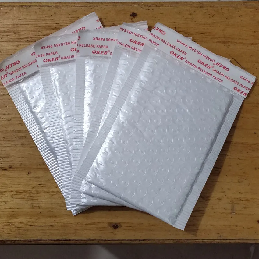 FUYIER Bubble Mailers White Poly Bubble Mailer Self Seal Padded Envelopes Gift Bags Shipping Packages Lined Mailer Self 100 PCS