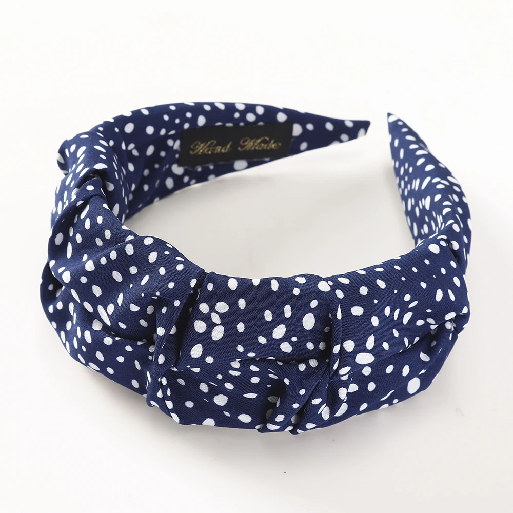 

Haimeikang Spring Summer Polka Dot Headband Women Fashion Bezel Headwear Fashion Hair Accessories New Wide-brimmed Hair Hoop