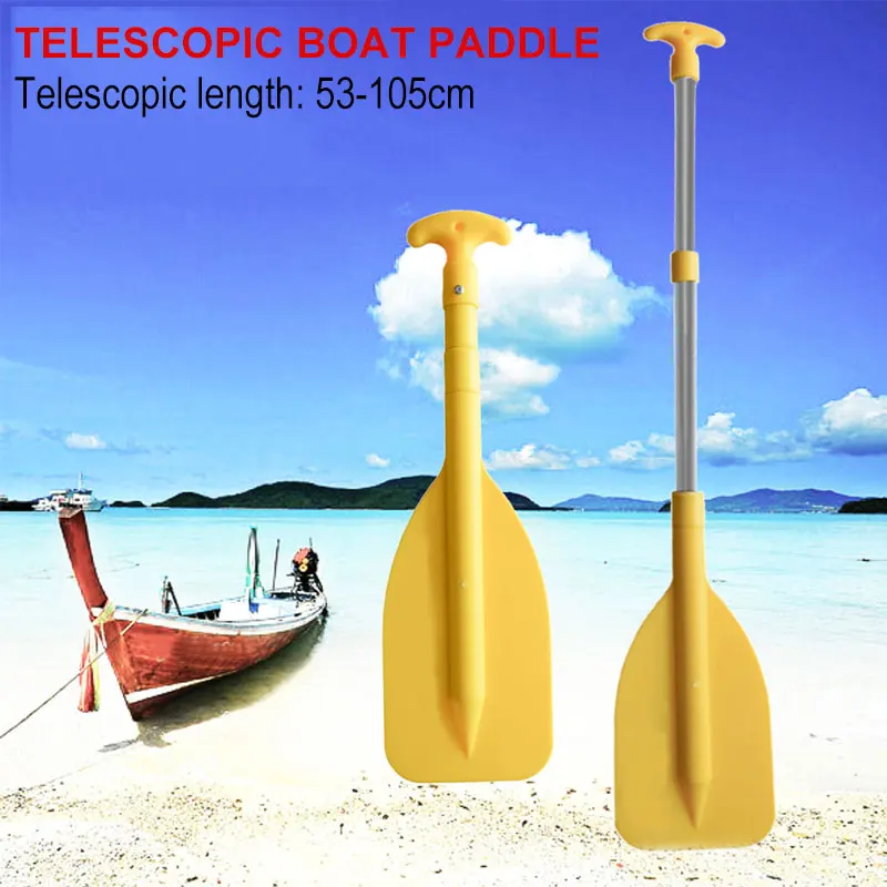 

Portable Telescopic Paddle Telescopic Compact Boat Yellow PVC Boat Paddle Practical Durable River Boating Motorboat Sports