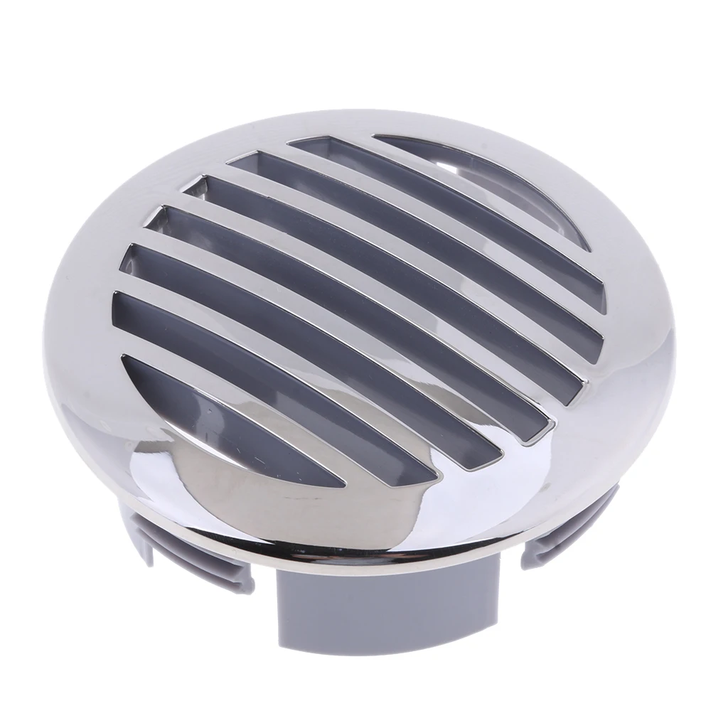 2 Pack Round Louvered Vent 3 inch 76mm - Marine Boat Air Vent, 316 Stainless Steel Caravan Vents (81933SS-HP)
