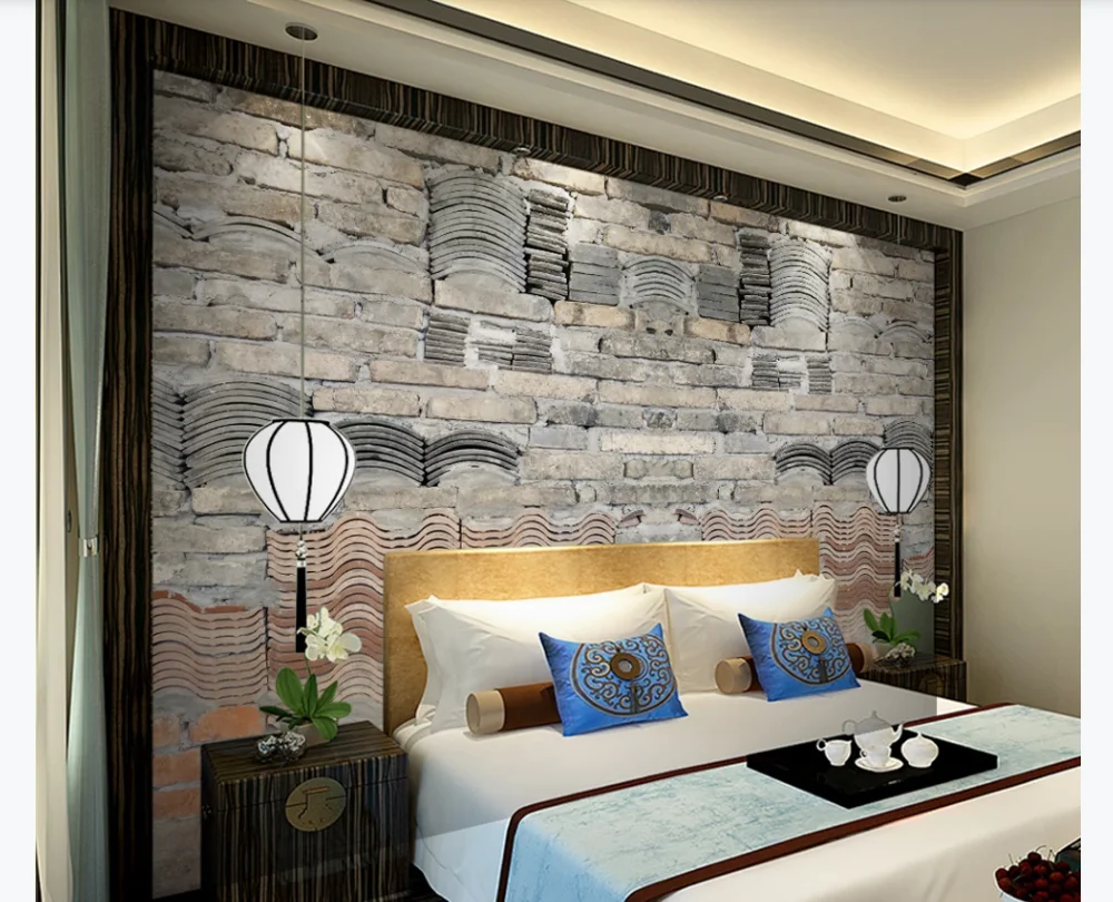 

Custom photo wallpaper mural vintage wall brick background wall natural stone modern minimalist background wall paper