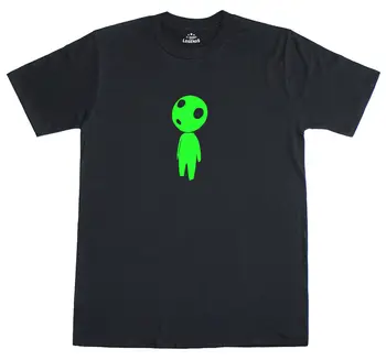 

Glow In The Dark Kodama Tree Spirit Mens Regular Fit Cotton Black T-Shirt