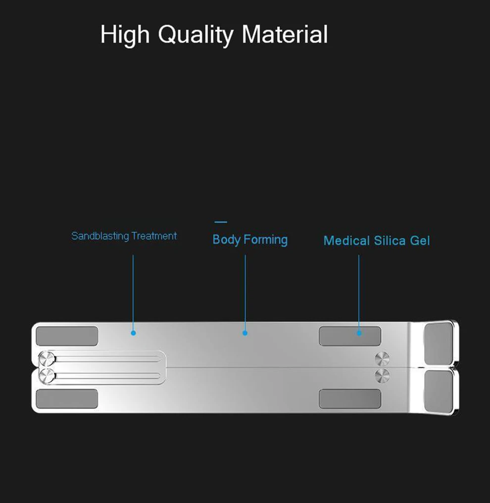 SeenDa Регулируемая подставка для ноутбука 7 уровень регулировки складной алюминиевый рабочий стол вентилируемый охлаждающий держатель для ноутбука Mackbook