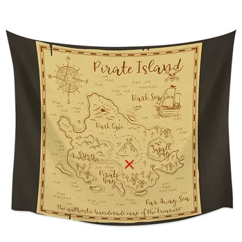 

Pirate Treasure Map New Tapestry Wall Home Decoration Tapestry Wall Hanging Bedroom Wall