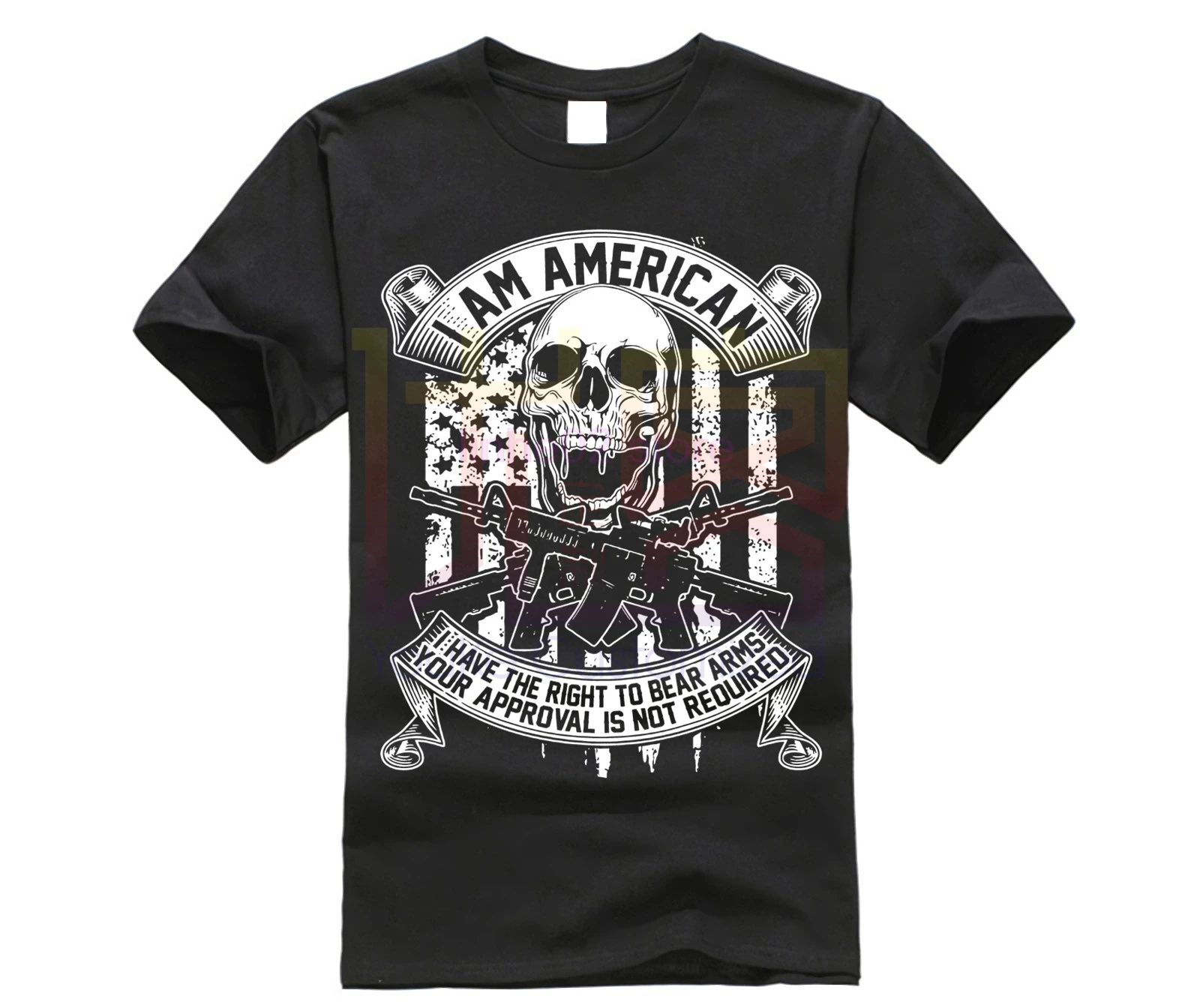 Новинка 2019 модная популярная Футболка бренда I Am American Guns Подарочная футболка с