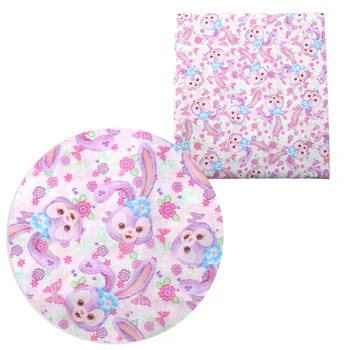 

david angie 50*140cm Cartoon Printed Polyester Cotton Fabric Patchwork Cloth DIY Sewing Quilting Fat Quarters Material ,c3841