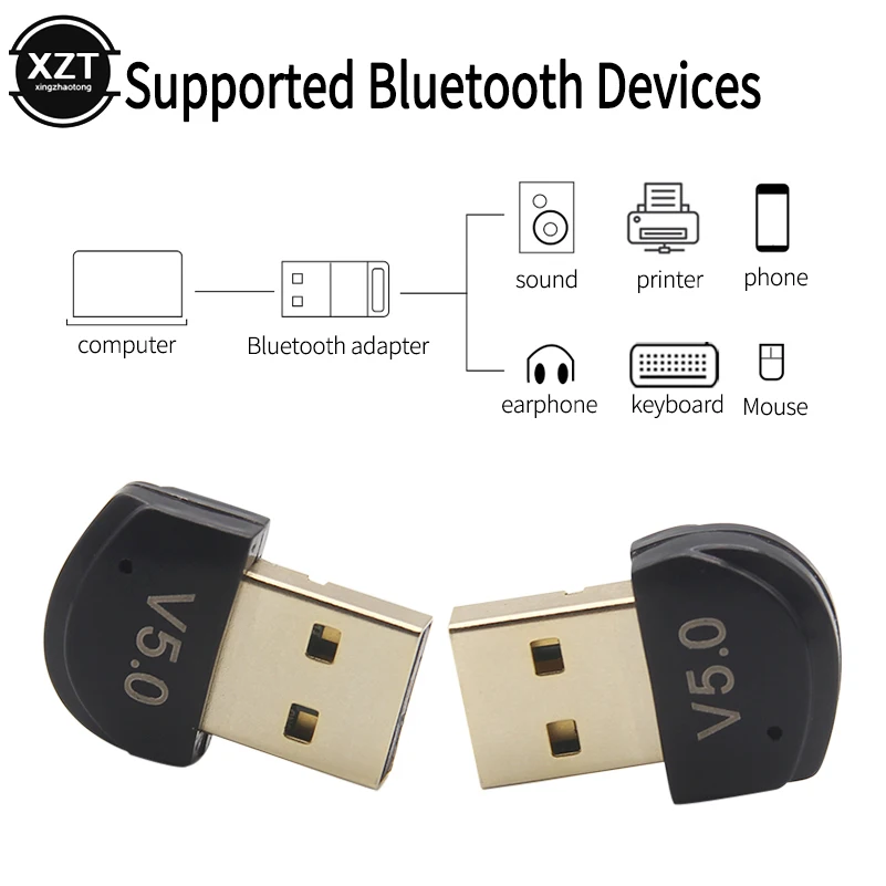 USB Bluetooth адаптер V5.0 Настольный беспроводной аудио приемник передатчик ключ для PS4 компьютерная мышь Aux аудио динамик музыка