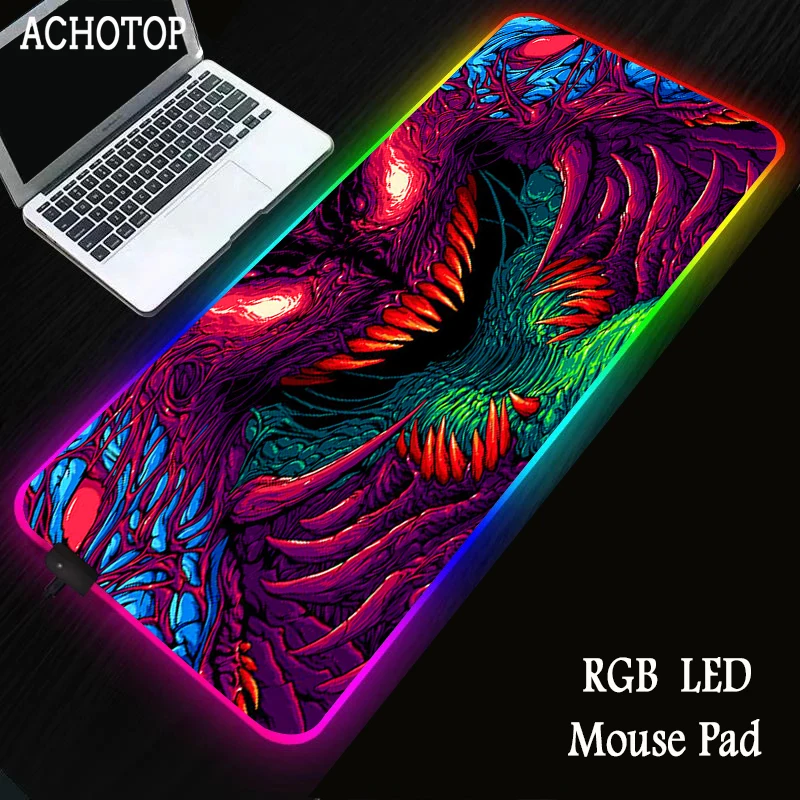 Коврик для игровой мыши Sovawin с RGB подсветкой 80x30 см размер XXL коврик компьютерной CS