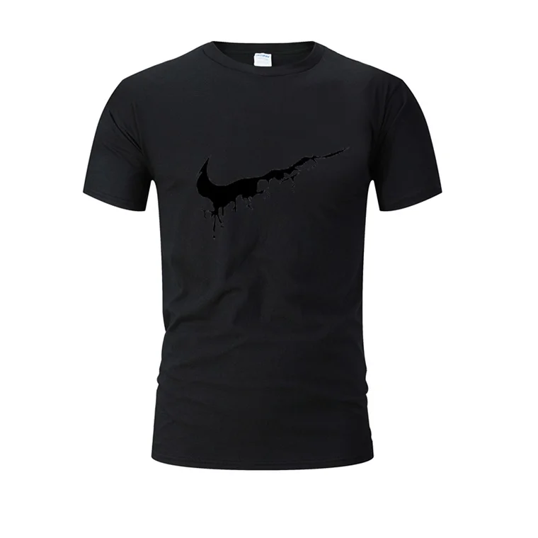 Хлопковые футболки мужские фитнес-Спорт футболки для бега с круглым вырезом удобные футболки брендовые дышащие с коротким рукавом мужские спортивные - Цвет: photo color