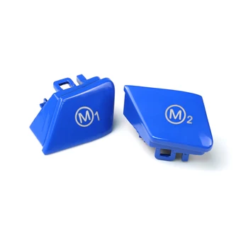 

ABS plastic 1 Pair Car Steering Wheel M1+M2 Switch Button Cover for BMW M3 M4 F80 F82 F83