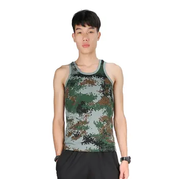

Men Bodybuilding Fitness Gyms Camouflage Tank Top Vest Fashion Brand Clothing Stretchy Wild Tight Sportswear Undershirt