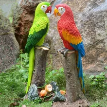 Маленький попугай имеет вид на бассейн домашнее украшение птица модель подарок украшение дома аксессуары современные