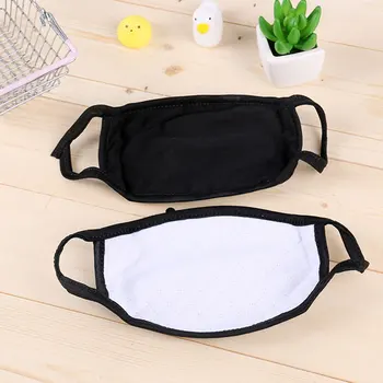 

5pc Unisex Comfortable Black Cotton Mouth Mask Anti dust Mouth-muffle Washable Black Mask On Face For Man Women Respirator