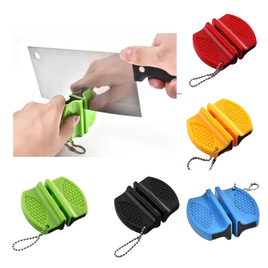 Small Knife Sharpener Kitchen Whetstone Household Tool Mini Ceramic Rod Tungsten Steel Camp Pocket Kitchen Knife Sharpener Tool