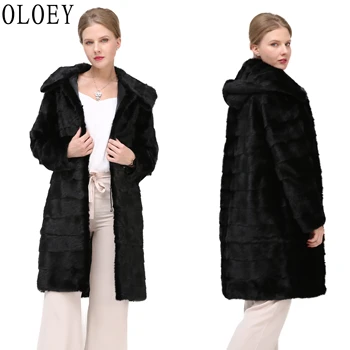 

Real Fur Coat Mink Women Winter Natural Fur Mink Coats And Jackets Luxury Long Warm Women Clothes Length 90cm and 100cm Hooded