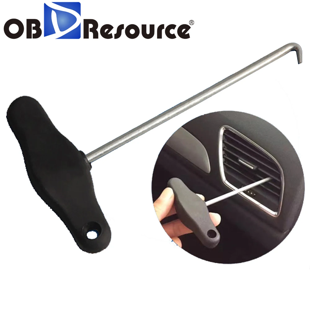 

10PCSNew 3438 T- Handle Handbrake Pull-out Hook for VW Audi Remover & Installation Car Audio Stereo DashBoard Trims Removal Tool