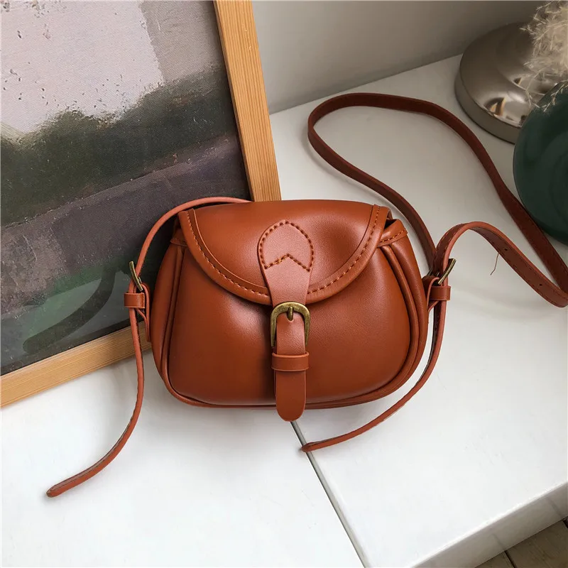 

Retro College Style Bags Women Leather PU Shoulder Bag Flip Hasp Small Crossbody Bags Fashion New Trend Cute Simple