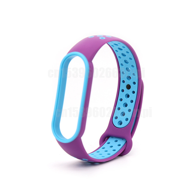 For Xiaomi Mi Band 3 4 5 6 Two-Color Watch Band Wristband Silicone Miband Smart Silicone Bracelet Mi3 M4 M5 Mi6 Glass Film