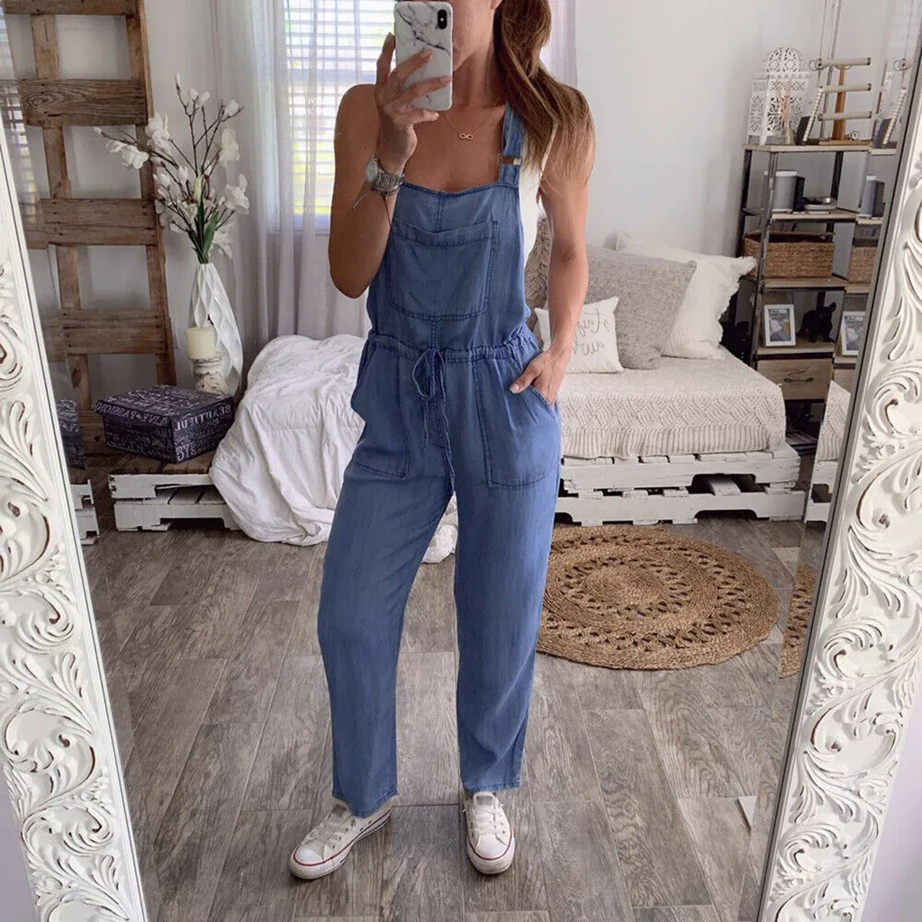 

Women One-Piece Jumpsuits Overalls Denim Jeans Bib Long Trousers Pants Dungarees Harajuku Jumpsuits Autumn Ladies Jumpsuit