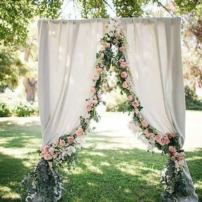 

1pcs Chiffon Table Runner Solid Color Table Cover For Home Wedding Celebration Banquet Birthday Party Catering Hotel Table Decor