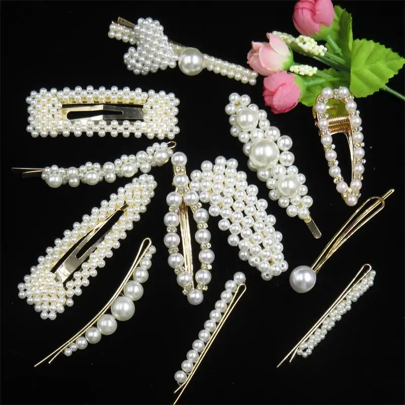 

1PCS/3PCS/4PCS Simple Women Girls Elegant Array Pearls Hair Clips Sweet Hair Scrunchy BB Hairpins Barrettes Hair Accessories