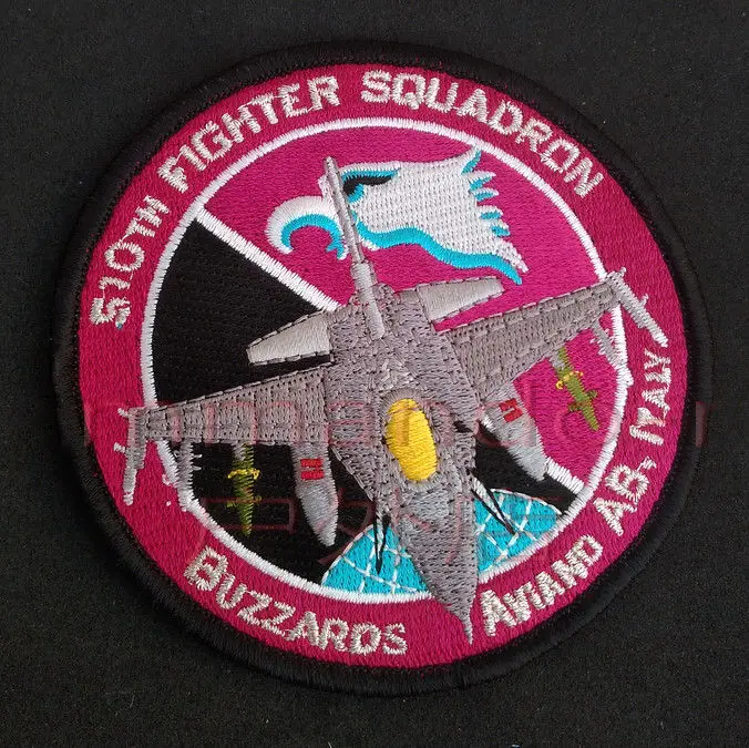 USAF 510th Fighter F-16 Buzzards Aviano AB. Италия патч Рюкзак с аппликацией сумки нашивки вышитый значок сувениры коллекция