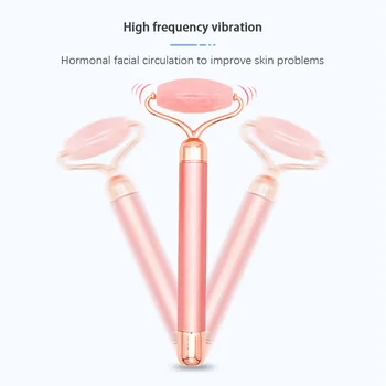 

Electric Jade Roller Massage Thin Jawsize Face Lift Guasha Relaxation Roller Stone Rose Quartz Slimming Beauty Tool Girl Gift