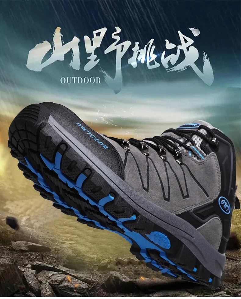 Winter New Style Outdoor Hiking Shoes Men's Travel Casual Outdoor Shoes Wear-Resistant Warm MEN'S SHOES Wholesale