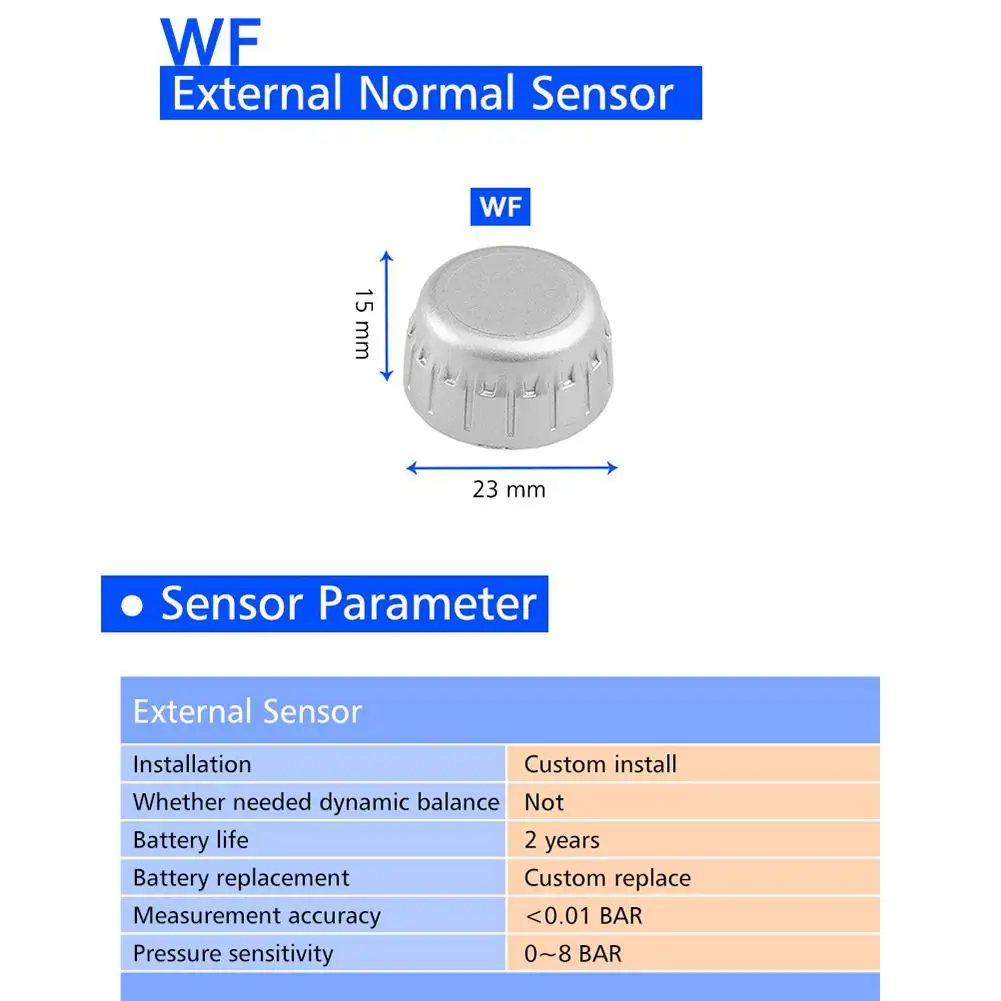 Kuulee U903Z-WF внешний беспроводной TPMS автомобильная система контроля давления в шинах