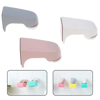 

Household Magnetic Soap Holder Powerful Suction Cup Wall-mounted Soap Box Kitchen Bathroom Soap Hanger Dishes