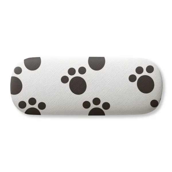 

Dog Animal Claw Paw Print Protect Animal Glasses Case Eyeglasses Clam Shell Holder Storage Box