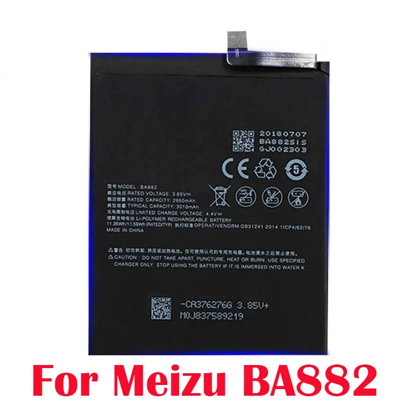 100% оригинал 3010 мАч BA882 батарея для Meizu 16 16TM 16TH новое производство высокое качество
