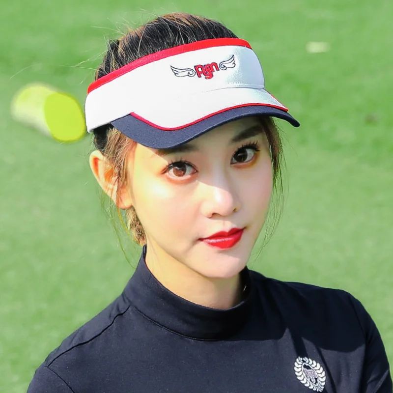PGM 여성용 자외선 차단 모자, 여성용 자외선 차단 탑, 빈 모자, 마라톤 러닝 바이저, 벨크로 골프 모자, 테니스 사이클링, MZ019, 여름