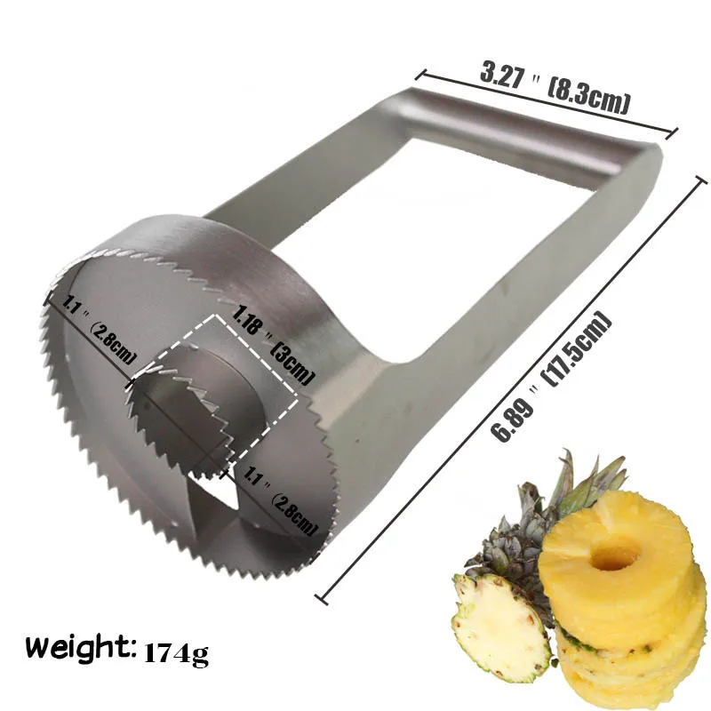 ABSS-Corer Cut Ананас Фрукты Овощечистка Плодовое ядро разделяющий нож для ананаса ядро удаление инструмент сепаратор сеялка из нержавеющей стали