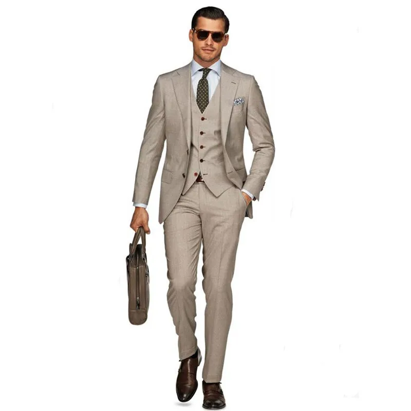 2 Style and color Мужские костюмы(пиджак+ брюки+ жилет), дизайнерский синий льняной костюм, приталенный Свадебный повседневный летний пляжный костюм жениха, лучший мужской блейзер Terno Masculino - Цвет: 2 Style and color