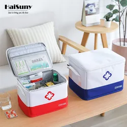 Nova família caixa de armazenamento medicina organizador multifuncional gabinete de medicina kit primeiros socorros portátil organizador de armazenamento caixa médica