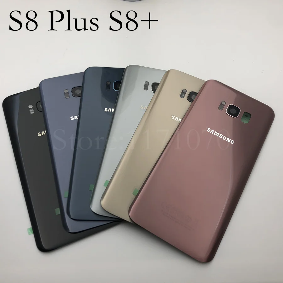 S8+ крышка батареи для samsung Galaxy S8 plus G955 G955F SM-G955F G955FD S8 G950 G950F задняя крышка корпуса+ Замена объектива камеры