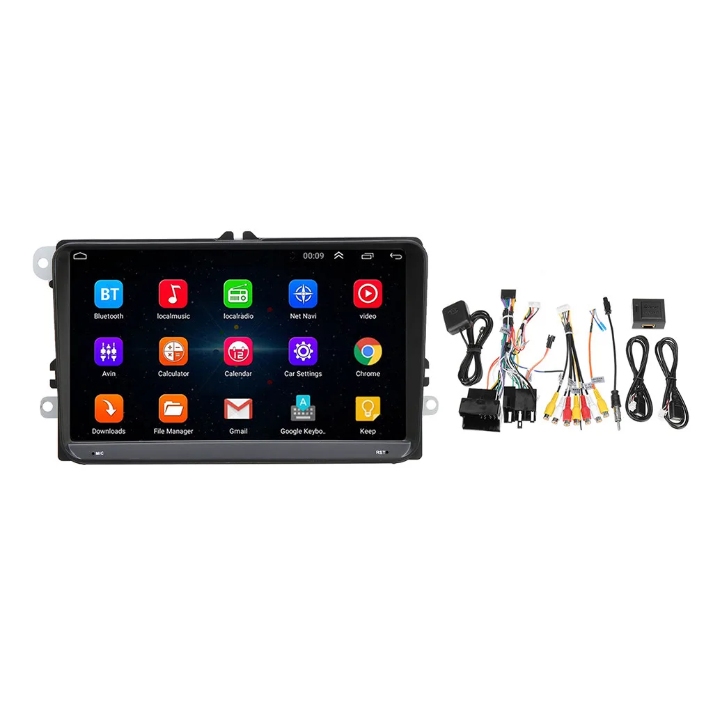 9 дюймов MP5 для VW Android 8,1 автомобильный стерео DAB радио gps SAT NAV WiFi ссылка rom 16 Гб ram 1 ГБ четырехъядерный процессор процессора 1,3 ГГц 8X