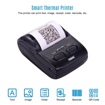 

Portable 58mm Thermal Receipt Printer Handheld Barcode Printer USB BT Connection Wireless Support ESC/POS Command