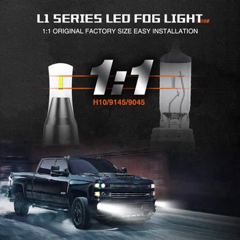 

DHBH-2PCS 6 Sides LED Headlight Kit H7 High Low Beam DOB LED Bulb Car Lighting 3000K 6000K 8000K Three Colors Car Fog Light