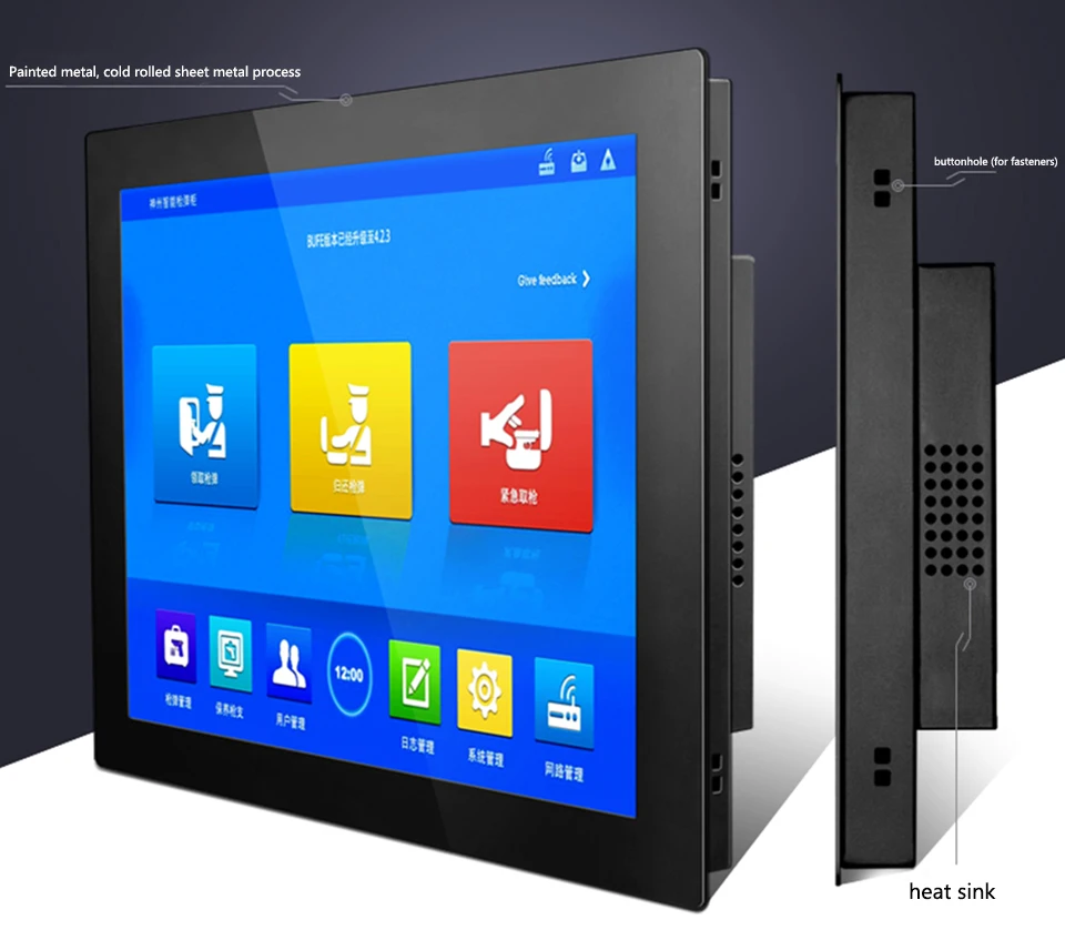 Промышленный планшет Hot10 12 14 15 17 дюймов не сенсорный экран Core J1800 2 Гб 32 ГБ
