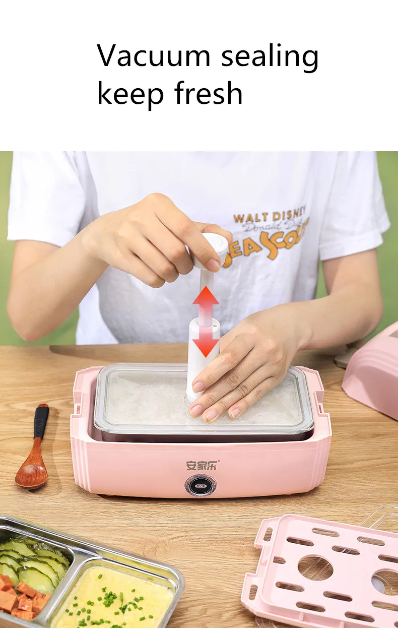 Fashional Electric Lunch Box Meals Heating Box Household Portable Multi Cooker Rice Cooker Warmer Food Steamer Heater Bento Box