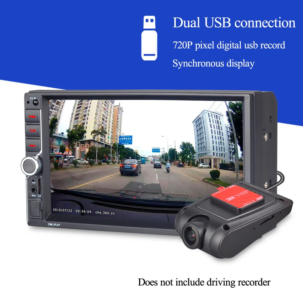 Автомагнитола пресс-экран 7 Hd дюймов пресс-экран 2 Din In-dash Mp5 плеер аудио видео усилитель Зеркало Ссылка Fm Радио пульт дистанционного управления# YL6