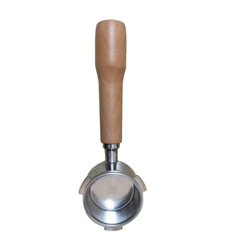 

51mm Coffee Machine Filter Holder ECO680 685 Bottomless Portafilter with Wooden